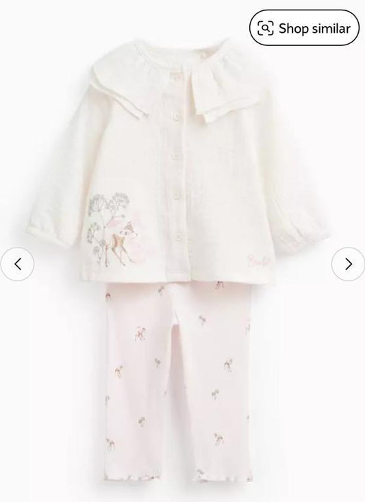 TU Clothing Bambi Print Shirt and trouser Set