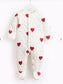 TU Clothing Heart Print Quilted Sleepsuit