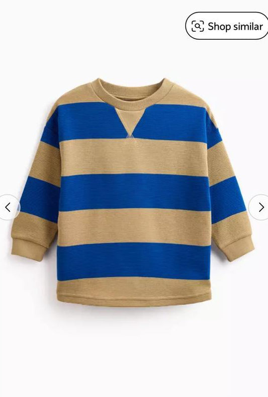 TU Clothing Striped Print Sweat Shirt