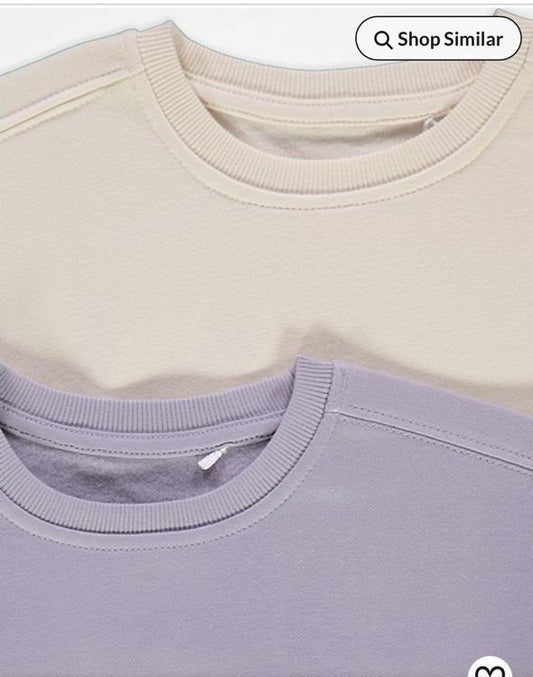 George Pack of 2 Oversized SweatShirts