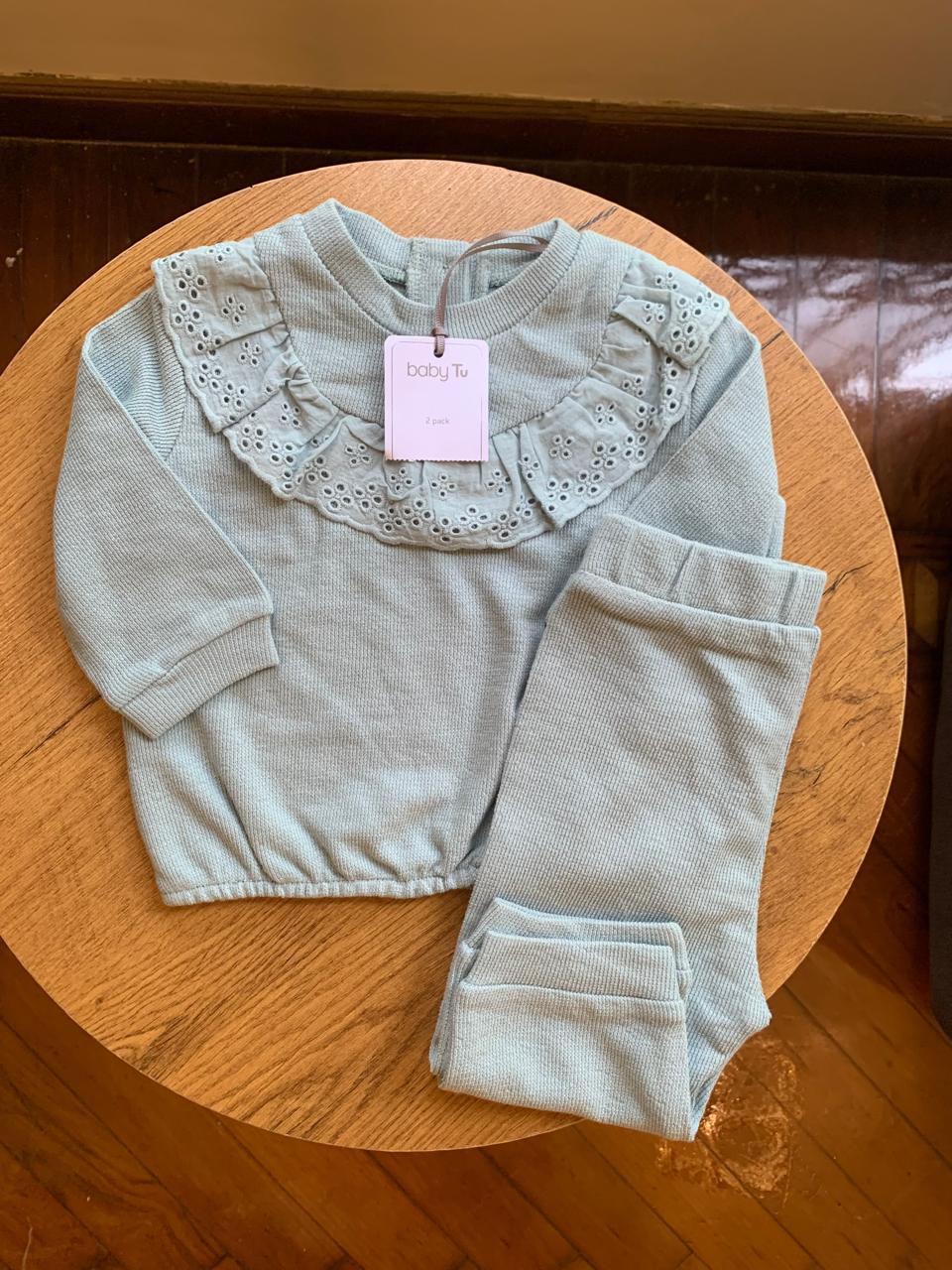 TU Clothing Frill neck Shirt & Trouser Set