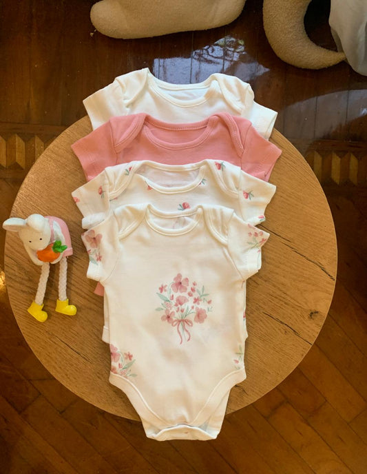 George pack of 4 Floral Bodysuits