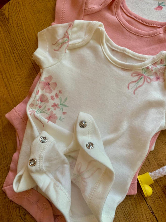 George pack of 3 Floral Bodysuits