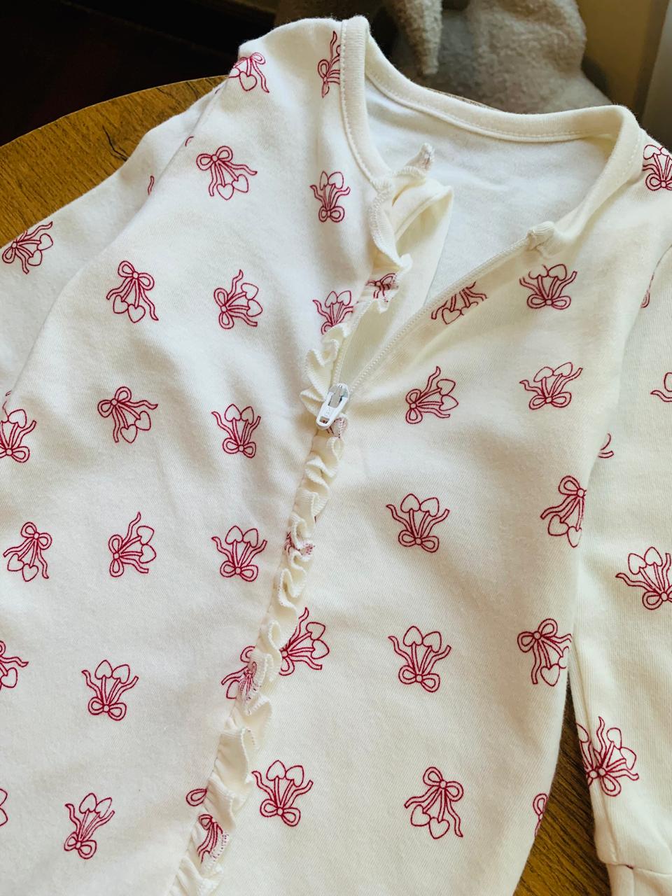 George Bow print Sleepsuit