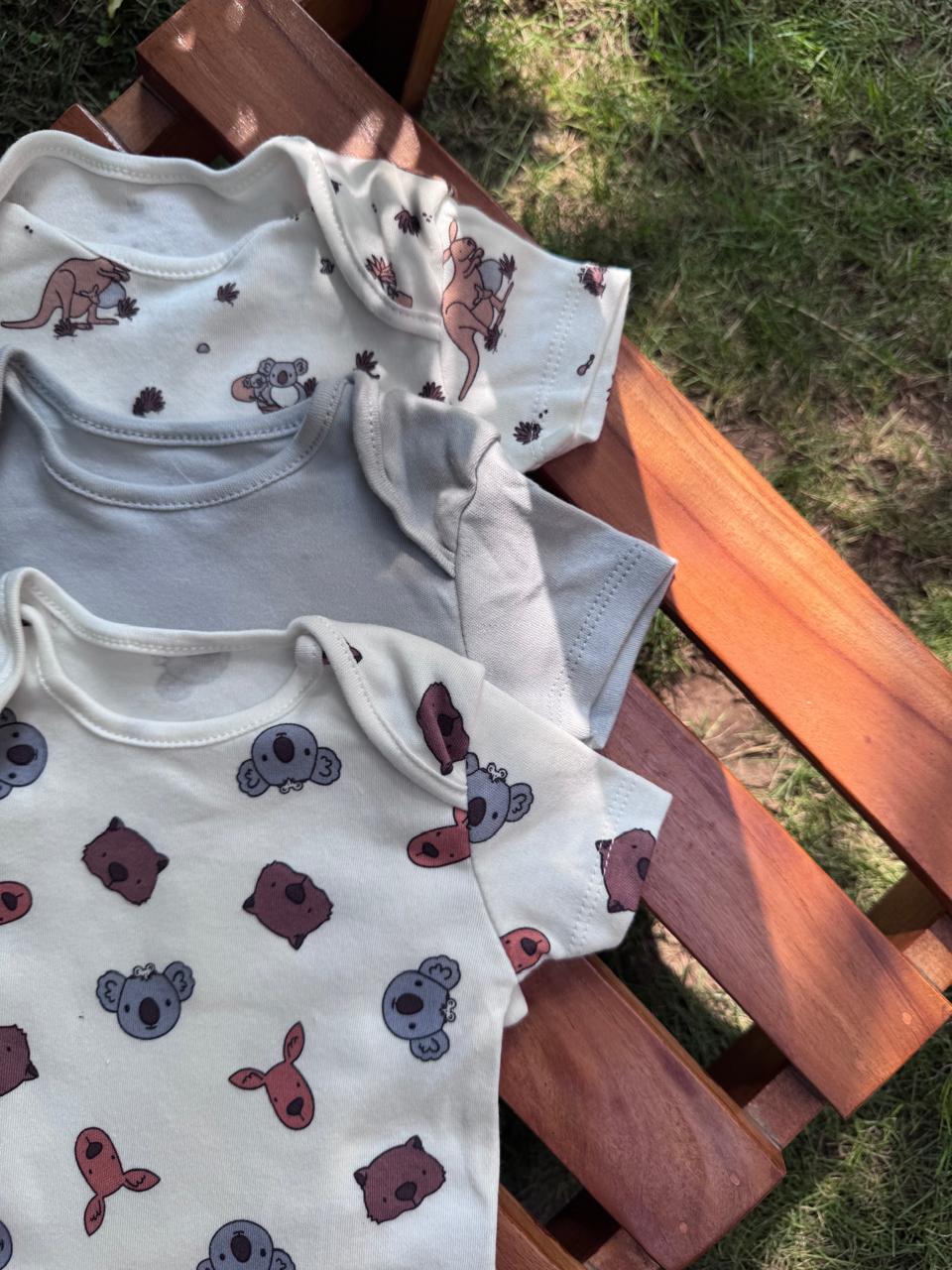 George pack of 3 koala Character print Bodysuits