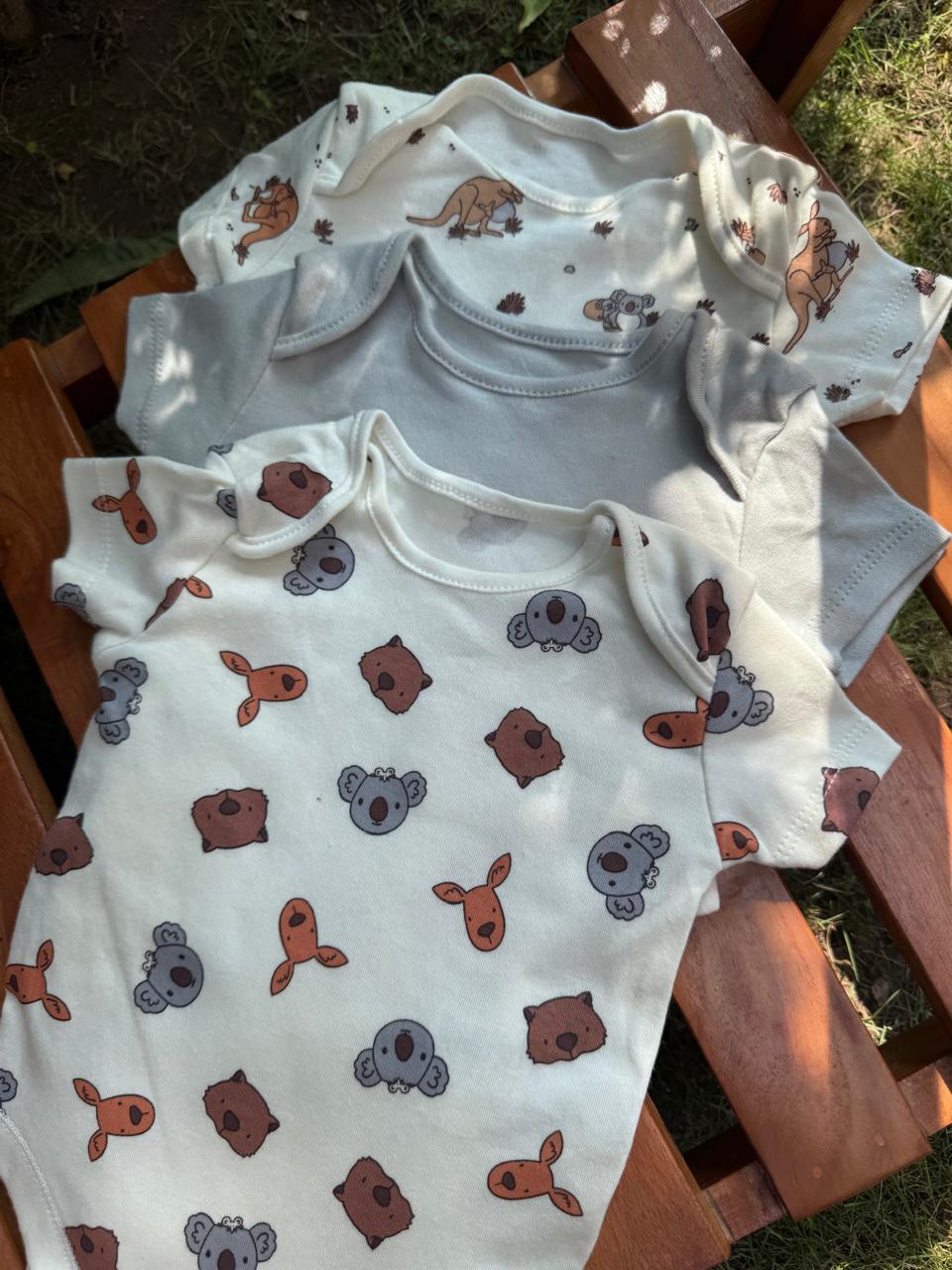 George pack of 3 koala Character print Bodysuits