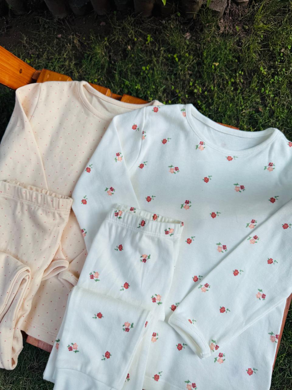 George Pack of 2 Flowers & Polka dots Pyjamas Set