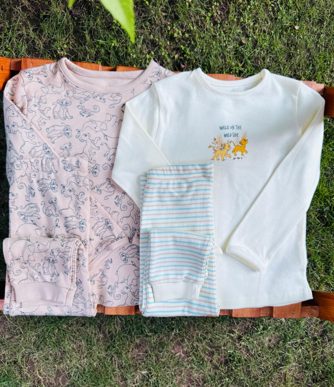 George Pack of 2 "Walk on the wild side" Pyjamas