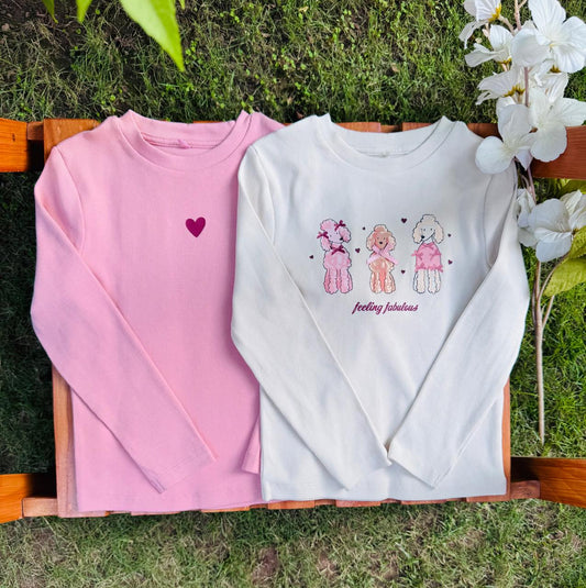 George Pack of 2 “Feeling Fabulous” Ribbed Shirts