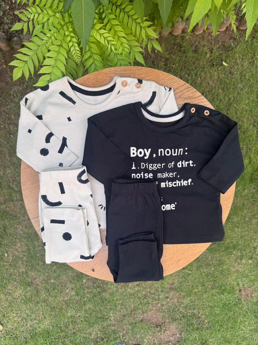 George Pack of 2 "Boy, noun" Pyjamas Set