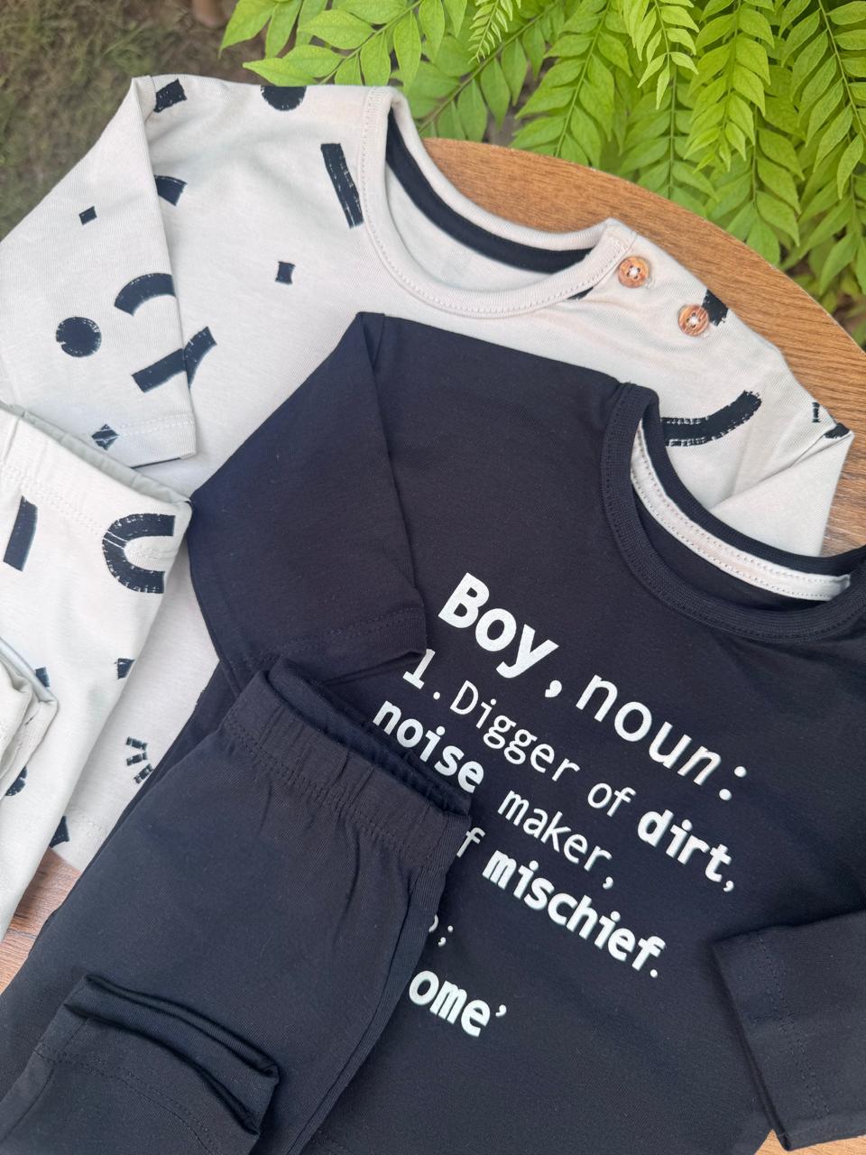 George Pack of 2 "Boy, noun" Pyjamas Set