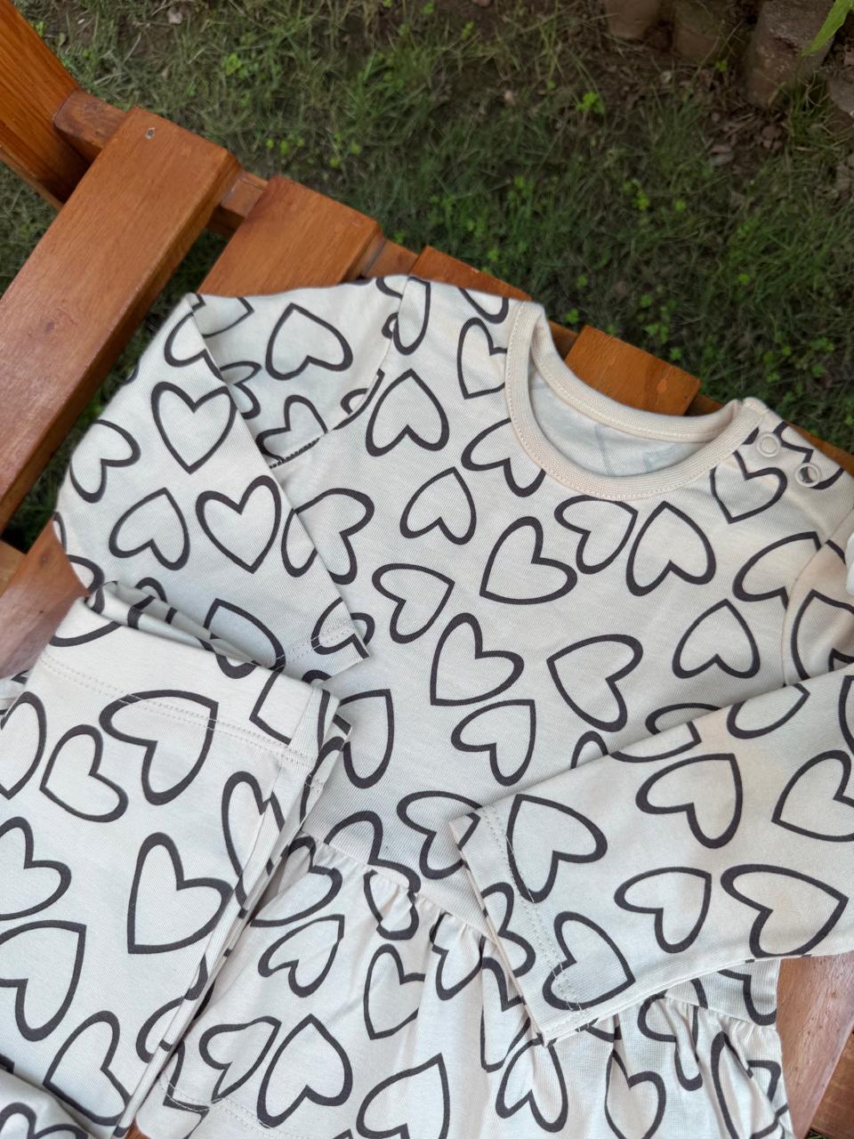 George Hearts print Pyjamas Set