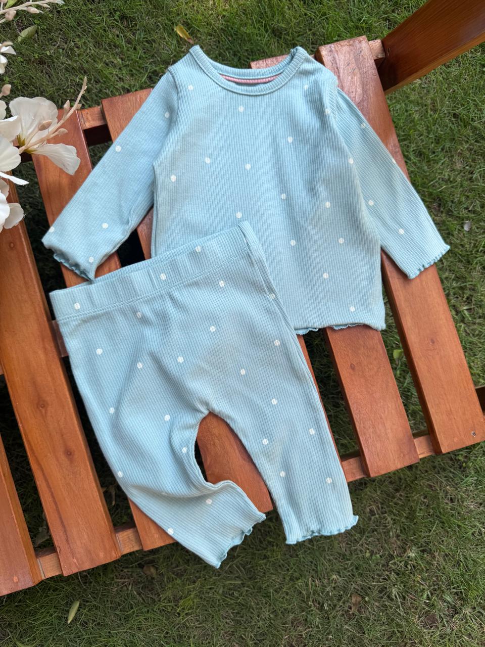 George Dots print Ribbed Pyjamas