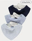 George Blue Double Cloth Dribble Bibs