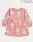George Flower print Long Sleeves Sweatshirt Dress