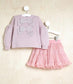 George Sparkle bow Jumper & Skirt Outfit
