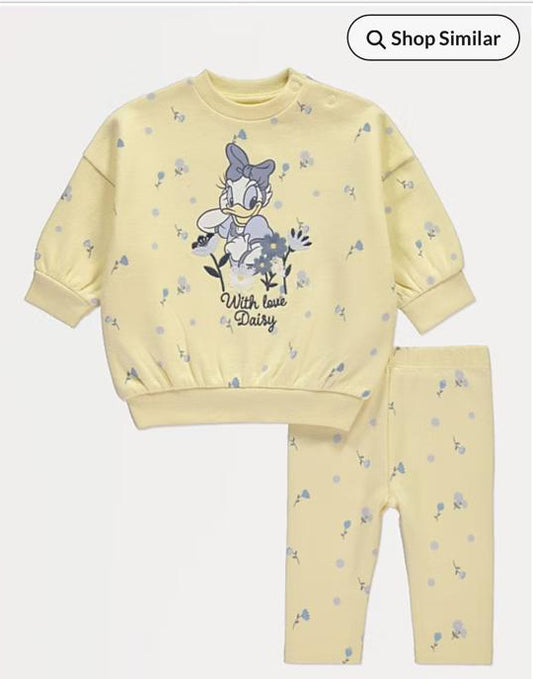 George "With love Daisy" Sweatshirt and Tights Outfit