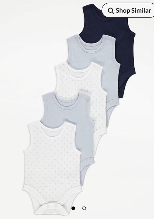 George pack of 5 Sleeveless Bodysuits