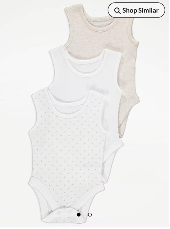 George pack of 3 Sleeveless Bodysuits