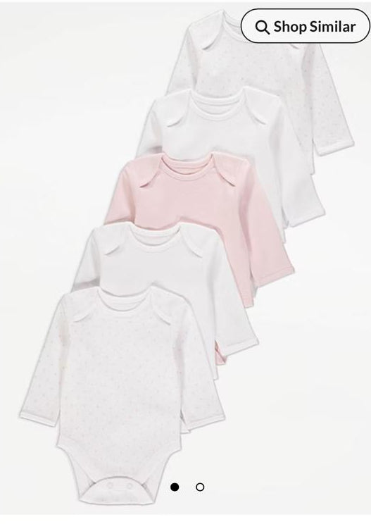 George pack of 5 Long Sleeves Bodysuits
