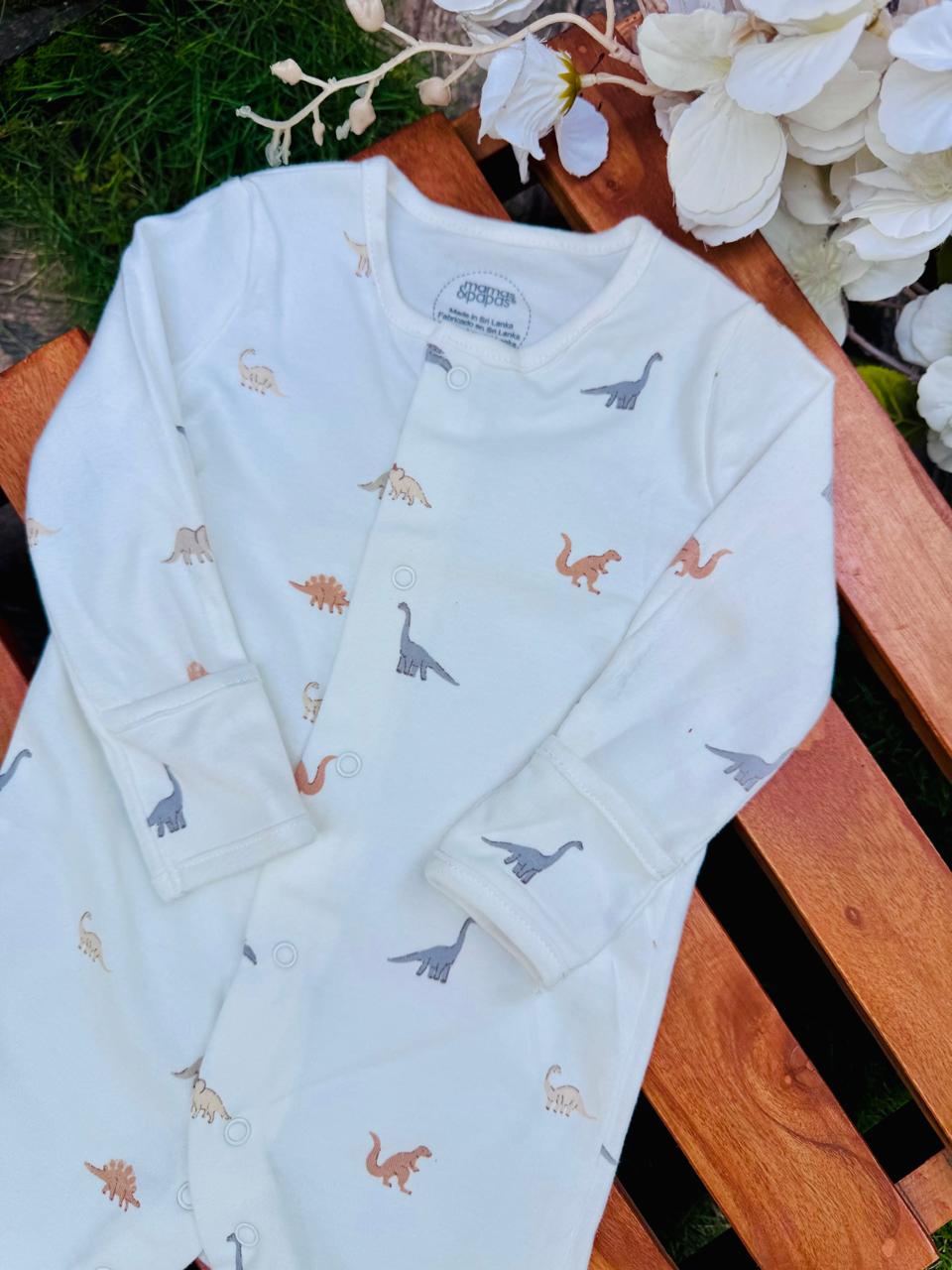 Mamas & Papas Dinosaur print Sleepsuit