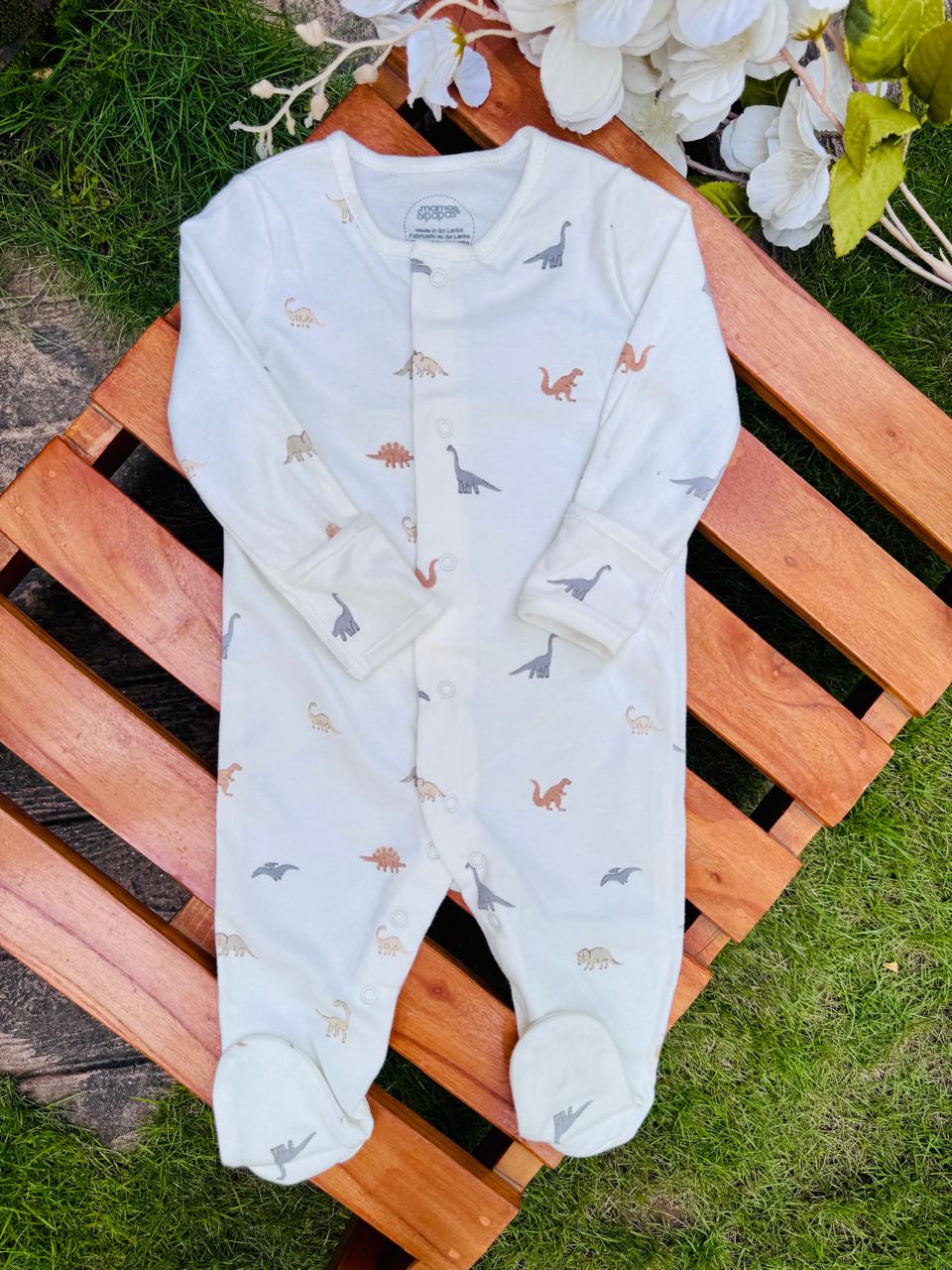 Mamas & Papas Dinosaur print Sleepsuit