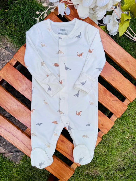 Mamas & Papas Dinosaur print Sleepsuit