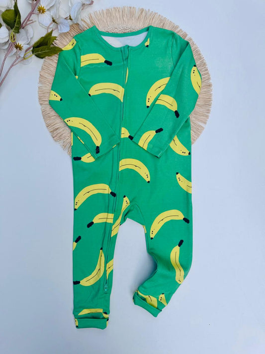 George Bananas print Sleepsuit