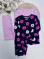 George Pack of 2 Flowers & Hearts print Pyjamas Set