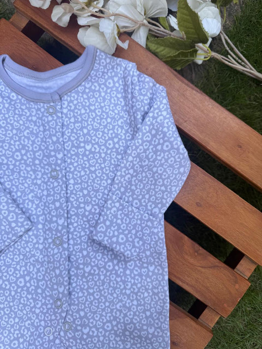 George Leopard Print Sleepsuit