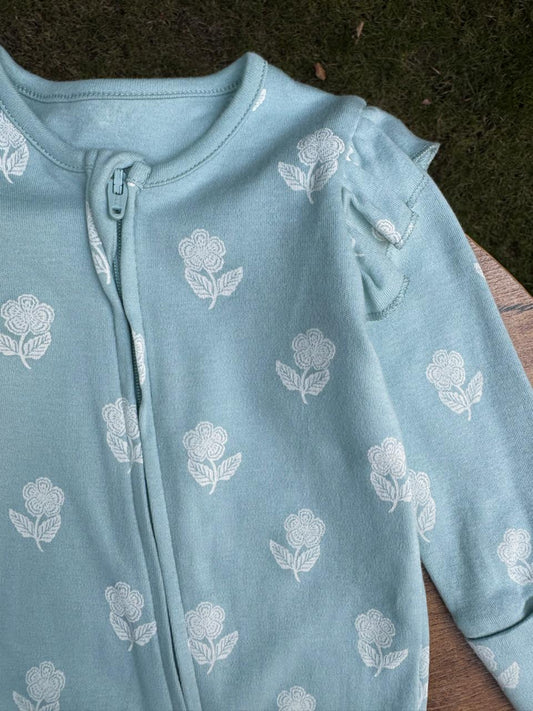 George Floral Frill Sleepsuit