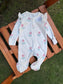 George Flower print Frill Sleepsuit