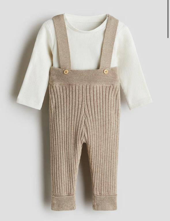 H&M Dungarees & Bodysuit Set