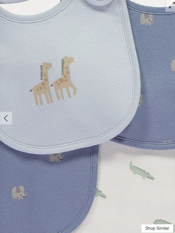 George Pack of 5 Safari Bibs