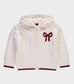 George Bow Knitted Hoodie Zip Up Cardigan