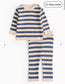 Tu Clothing Knitted Stripe Shirt & Trouser Set