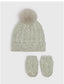 Matalan Knitted Cap & Mitten Set
