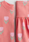 H&M Fleece Lined Printed Floral Sweatshirt Dress
