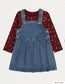 George Floral Top & Denim Painafore Dress