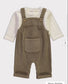 George Knitted Shirt with Corduroy Dungaree Outfit