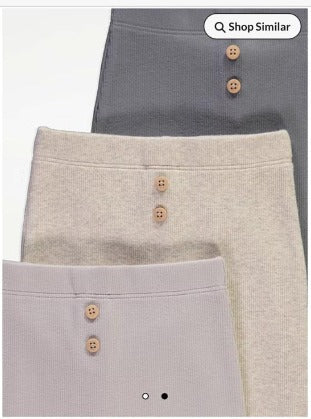 George Pack of 3 Buttoned Ribbed Trousers