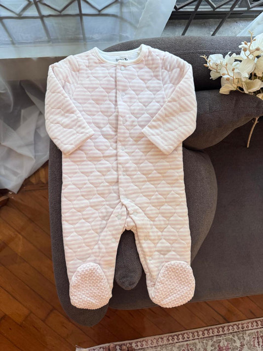 Tu Clothing Stripes print Quilted Sleepsuit