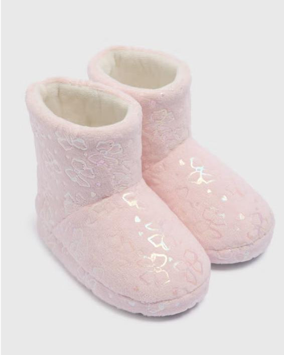 Matalan Bow Print Slipper Boots