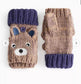 Tu Clothing Knitted printed Bear Face Gloves