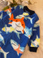 Shark Embrioded Fleece Sleepsuit