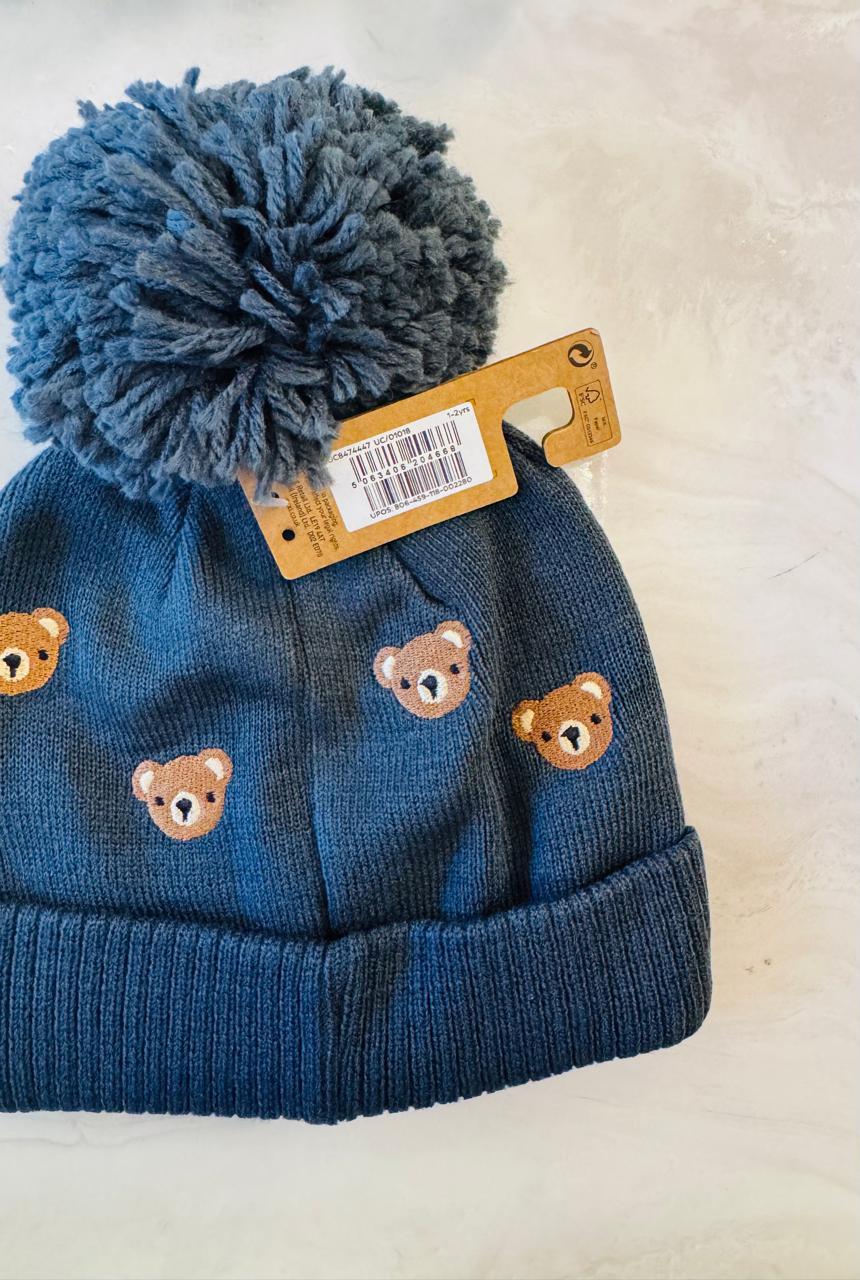 Next Knitted printed Bear Cap