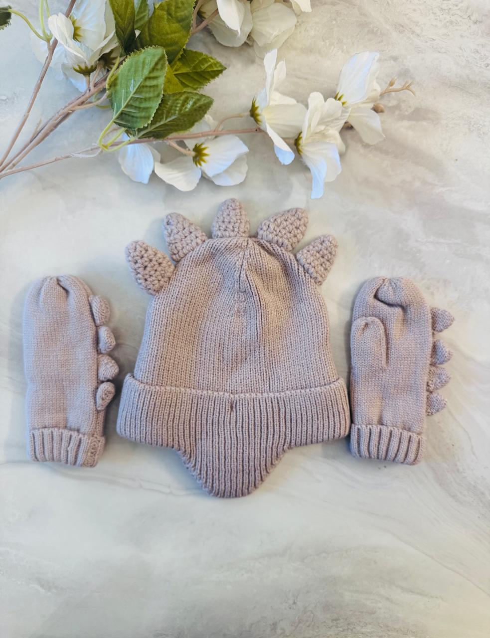 Next Knitted Cap & Mittens Set