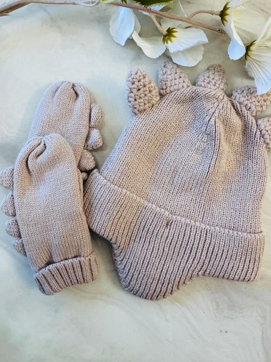 Next Knitted Cap & Mittens Set