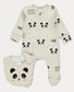 George Neutral Panda Zip Fasten Sleepsuit and Bib Set
