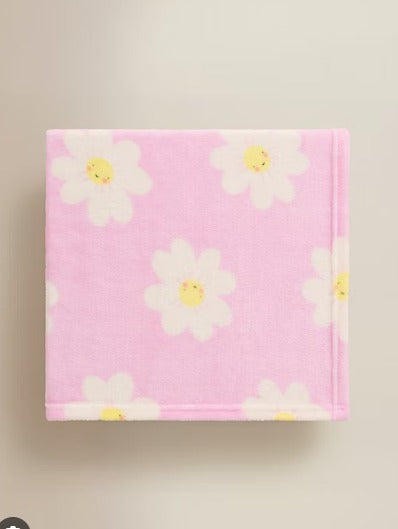 George Pink Daisy Fleece Blanket